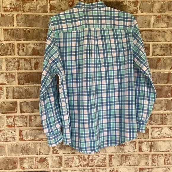 Croft & Barrow Blue Plaid Button Down Shirt - Picture 8 of 11